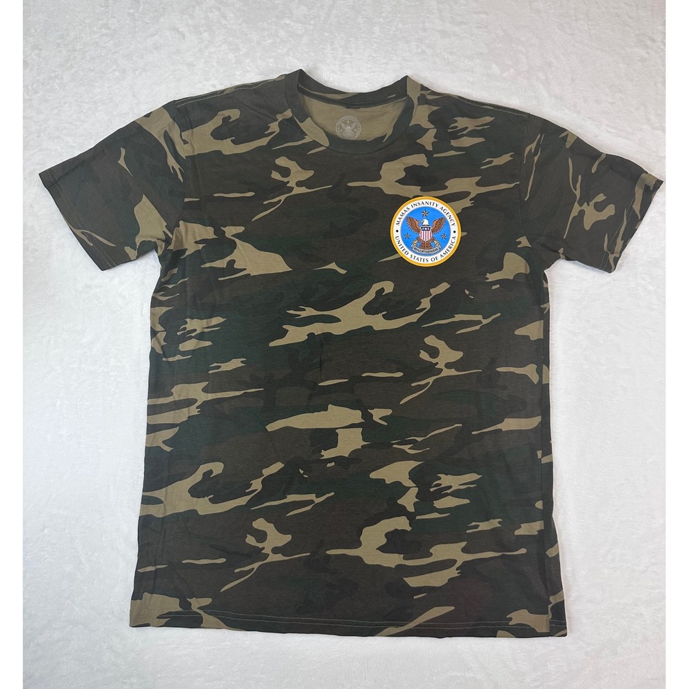 Benoftheweek Mamas Insanity Agency MIA Agent Camo T-Shirt Mens Large Merch